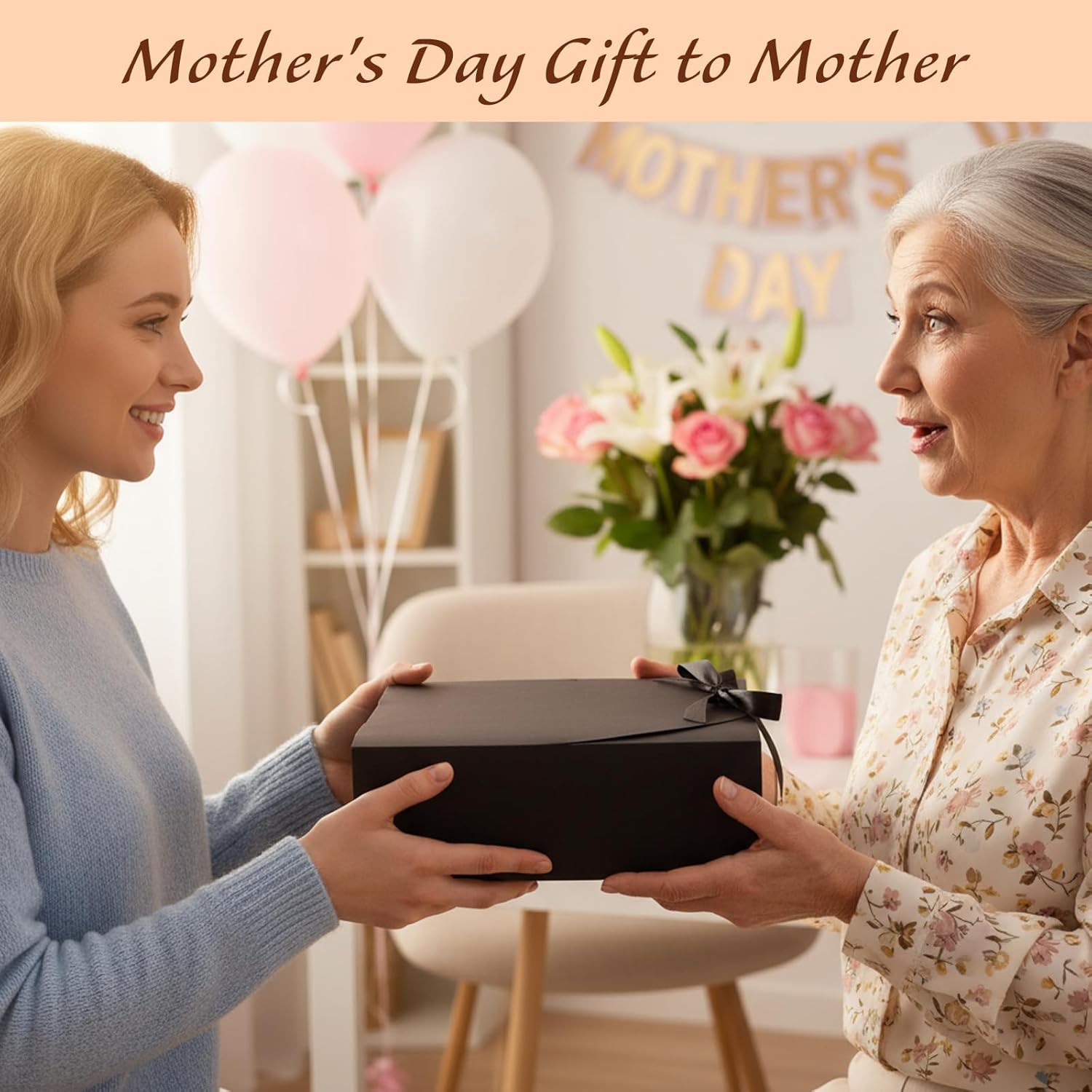 Xaajooio 12 Pack 10.6x7.8x3.1 Inch Black Gift Boxes with Lids, Bridesmaid Proposal Box, Luxury Gift Box with Ribbon for Wedding, Birthday, Christmas, Graduation, Party - Image 6