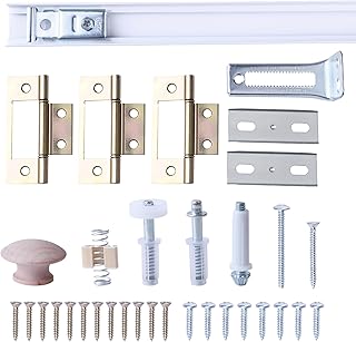 36 Inch Bi-fold Door Hardware with Track, Bifold Closet Door Hardware Re...