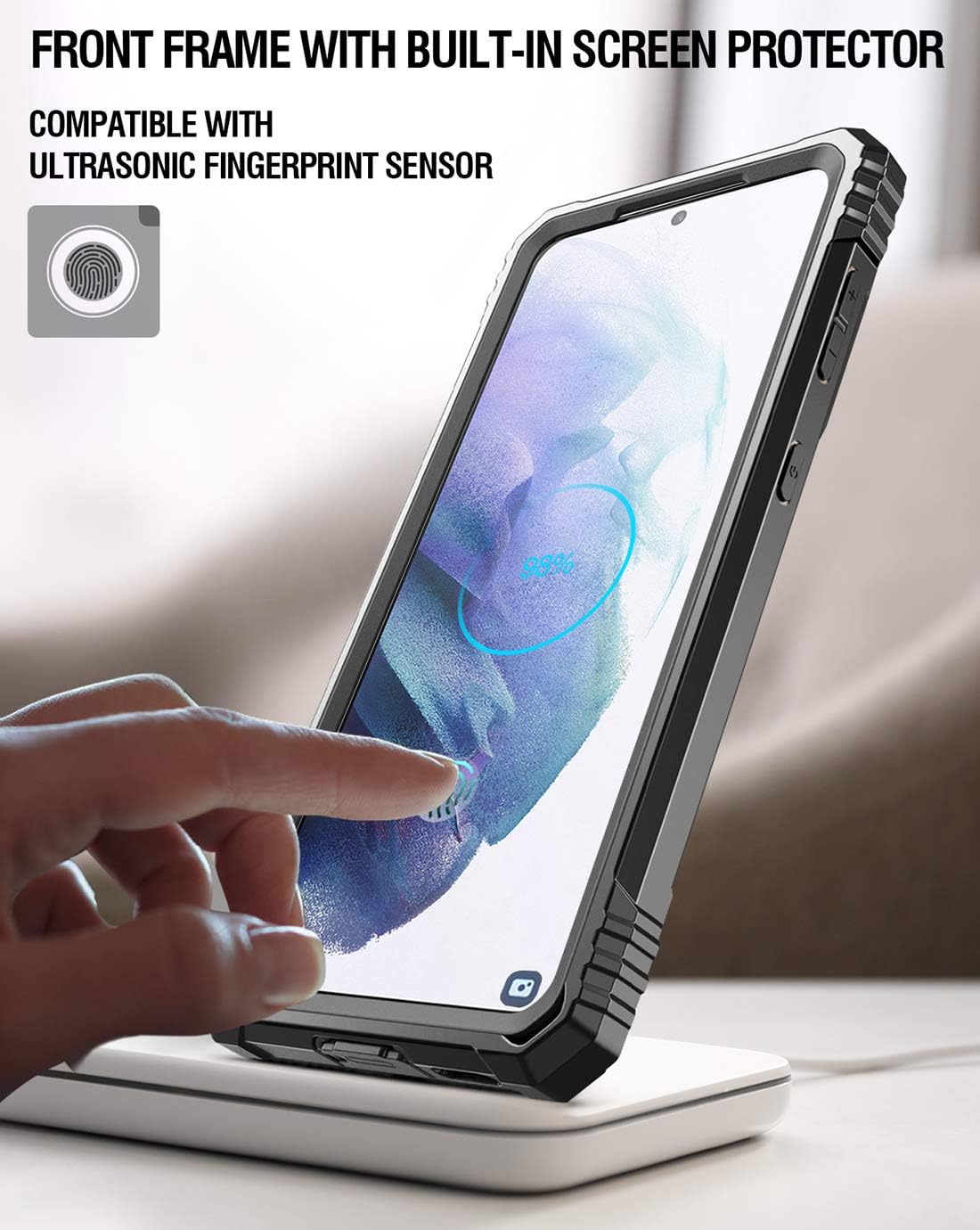 Lоwеѕt Prісе Poetic Revolution Case for Samsung Galaxy S21 5G 6.2 inch, Built-in Screen Protector Work with Fingerprint ID, Full Body Rugged Shockproof Protective Cover Case with Kickstand, Black 🛒 Crаzу Dеаlѕ Poetic Revolution Case for Samsung Galaxy S21 5G 6.2 inch, Built-in Screen Protector Work with Fingerprint ID, Full Body Rugged Shockproof Protective Cover Case with Kickstand, Black