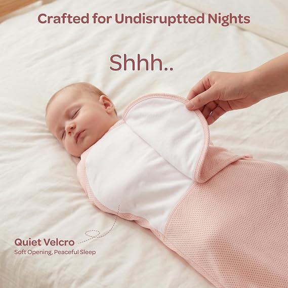 Momcozy Airflow Baby Swaddle, 100% Cotton Light & Breathable, 0-3Months