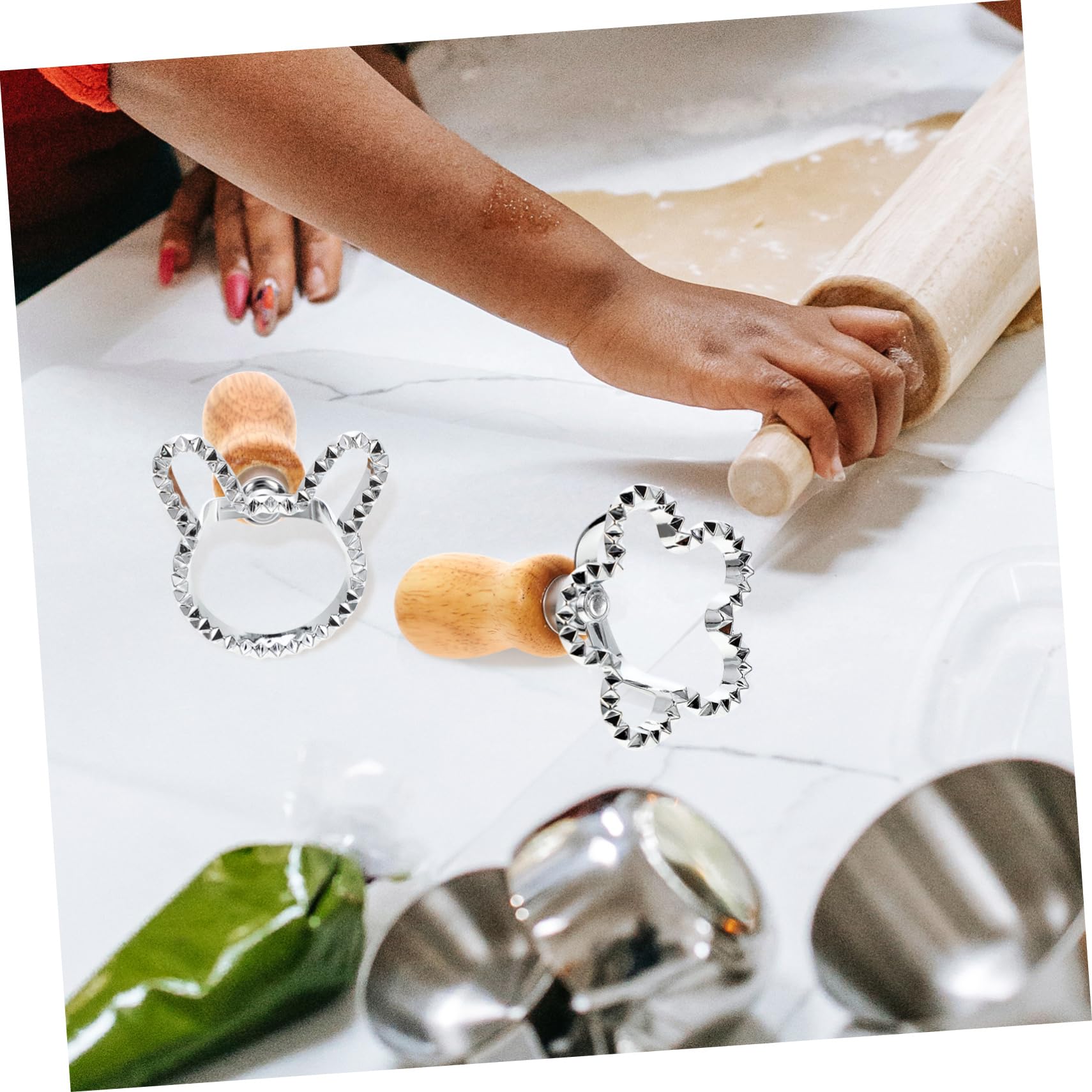 Amosfun 5 Sets Knödel-zubehör-set Küchenknödel-pressformen Ausstechformen Für Kekse Ausstechformen Für Osterfeiern 4 Stück X 5