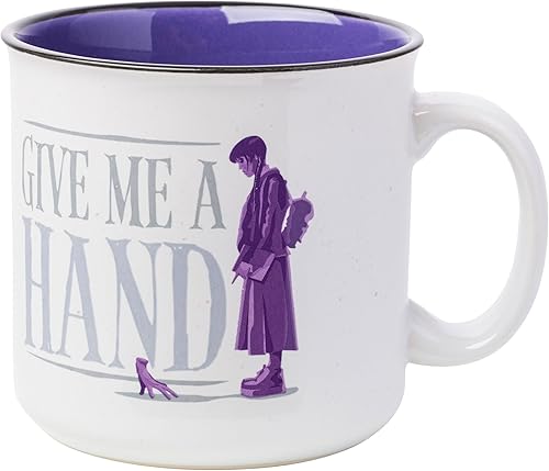 Silver Buffalo Wednesday Addams Give Me a Hand - Taza de cerámica para caravana, 20 onzas
