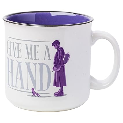Silver Buffalo Wednesday Give Me a Hand Ceramic Camper Mug, 20 Ounces