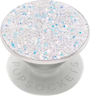PopSockets Phone Grip with Expanding Kickstand, PopSockets for Phone - Sparkle Snow White