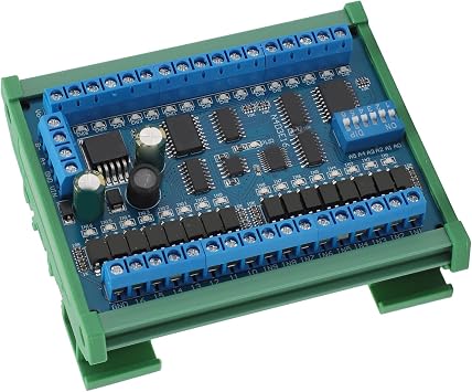 PLC Extension Board with 16 Inputs and 16 Outputs, RS485 DC 6.5 to 30V Remote Control Module for PLC IO Expansion Board