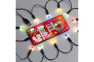 Android Charger with Festive Christmas Lights