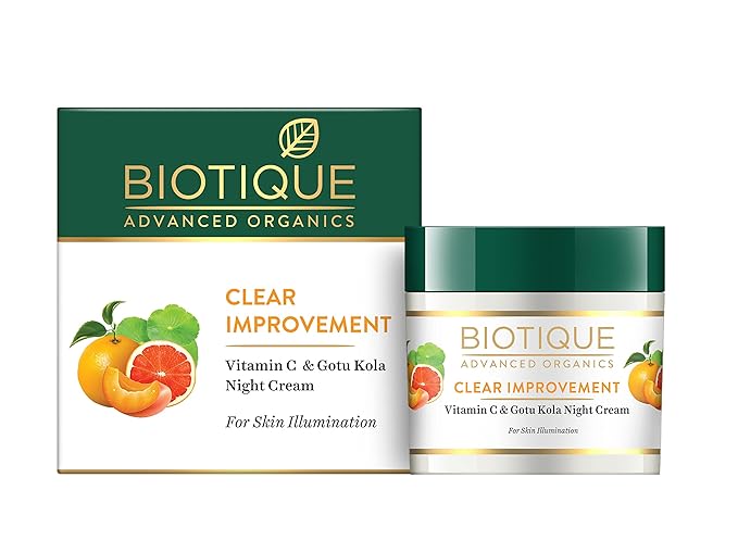 Biotique Advanced Organics Clear Improvement Vitamin C & Gotu Kola Night Cream 50Gm