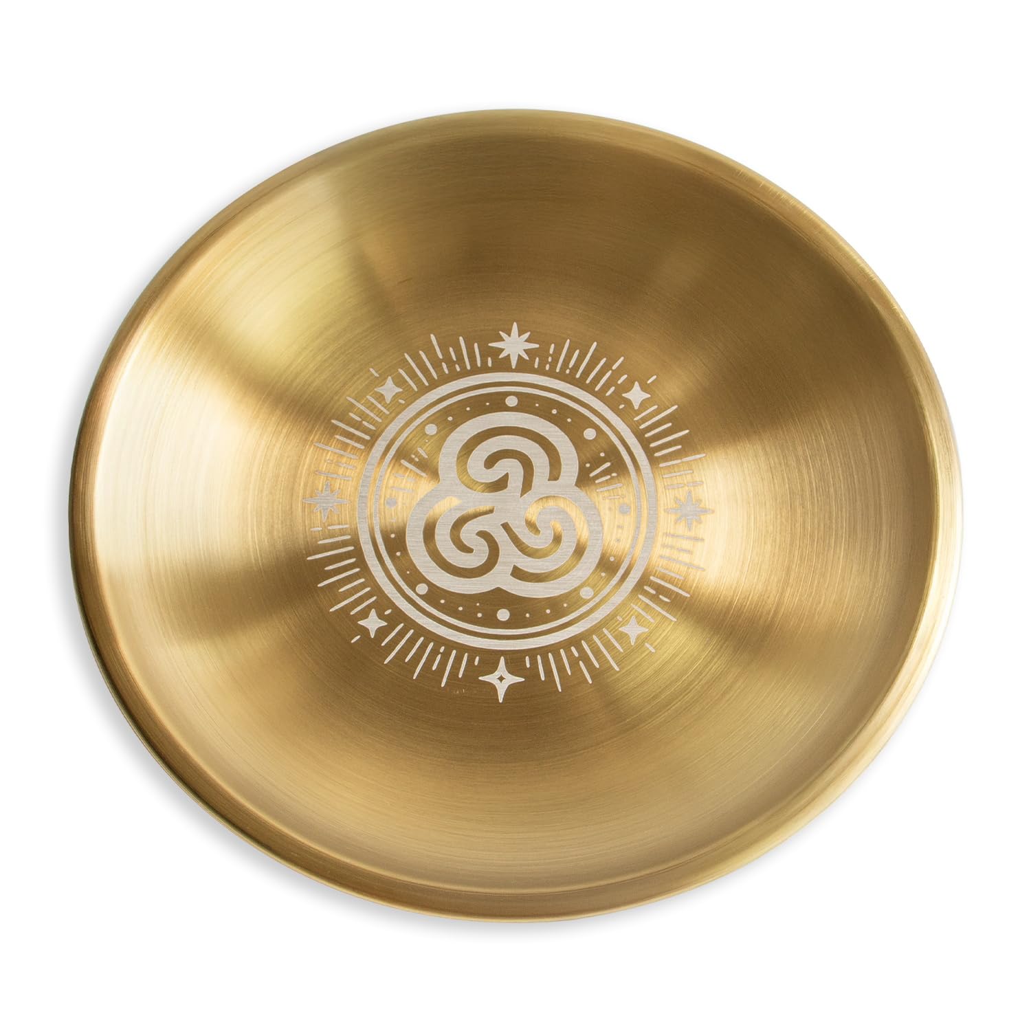 Offering Bowl Prayer Ritual Plate Great for Wicca, Altar use, Ritual use, Incense Burner, smudging Bowl, Decoration (Golden Triskelion)