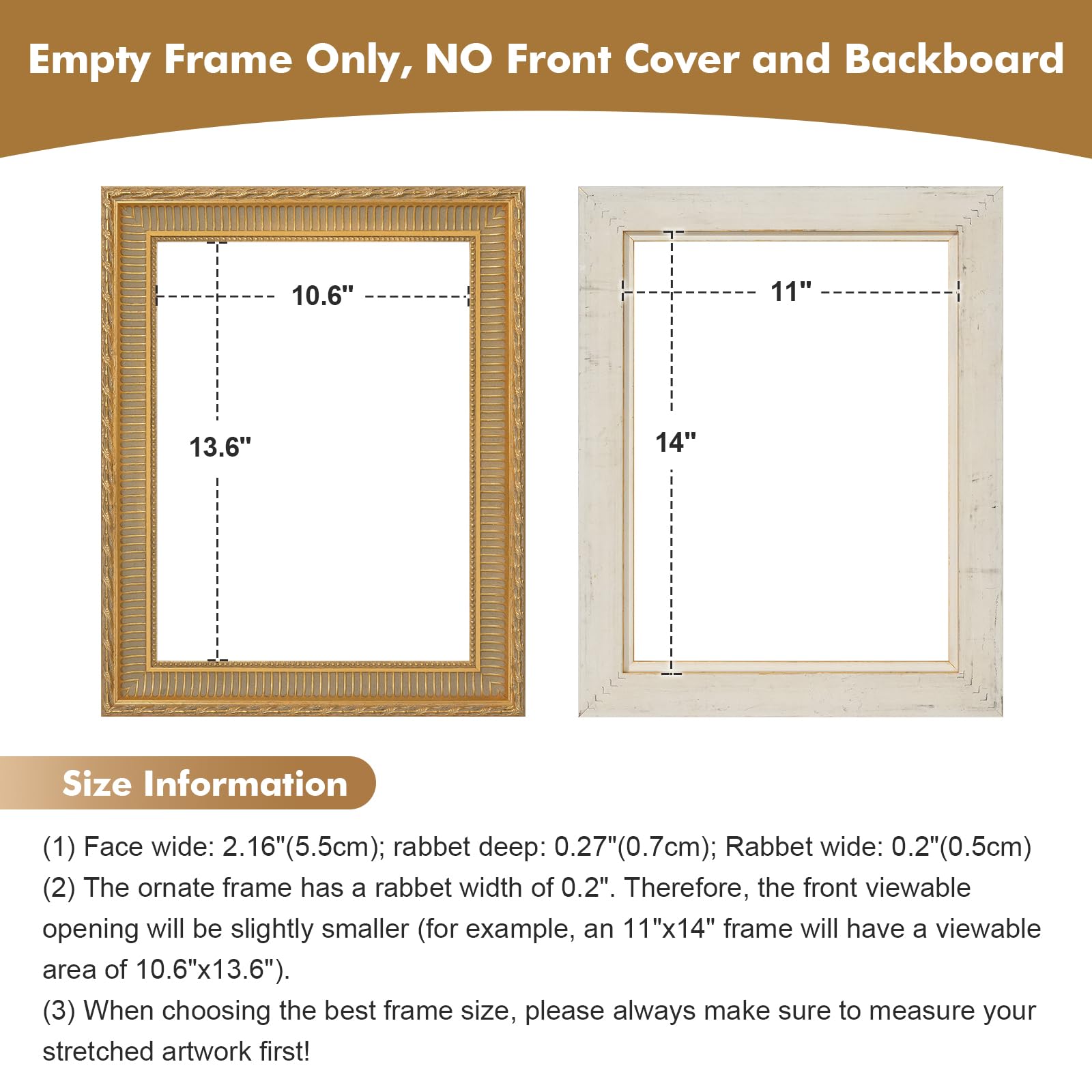 Amazon.com - FOLKOR Gold Canvas Frame 11x14 for Family Photos Dog