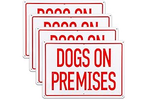 ZONON Dog on Premises Sign (4 Pack)