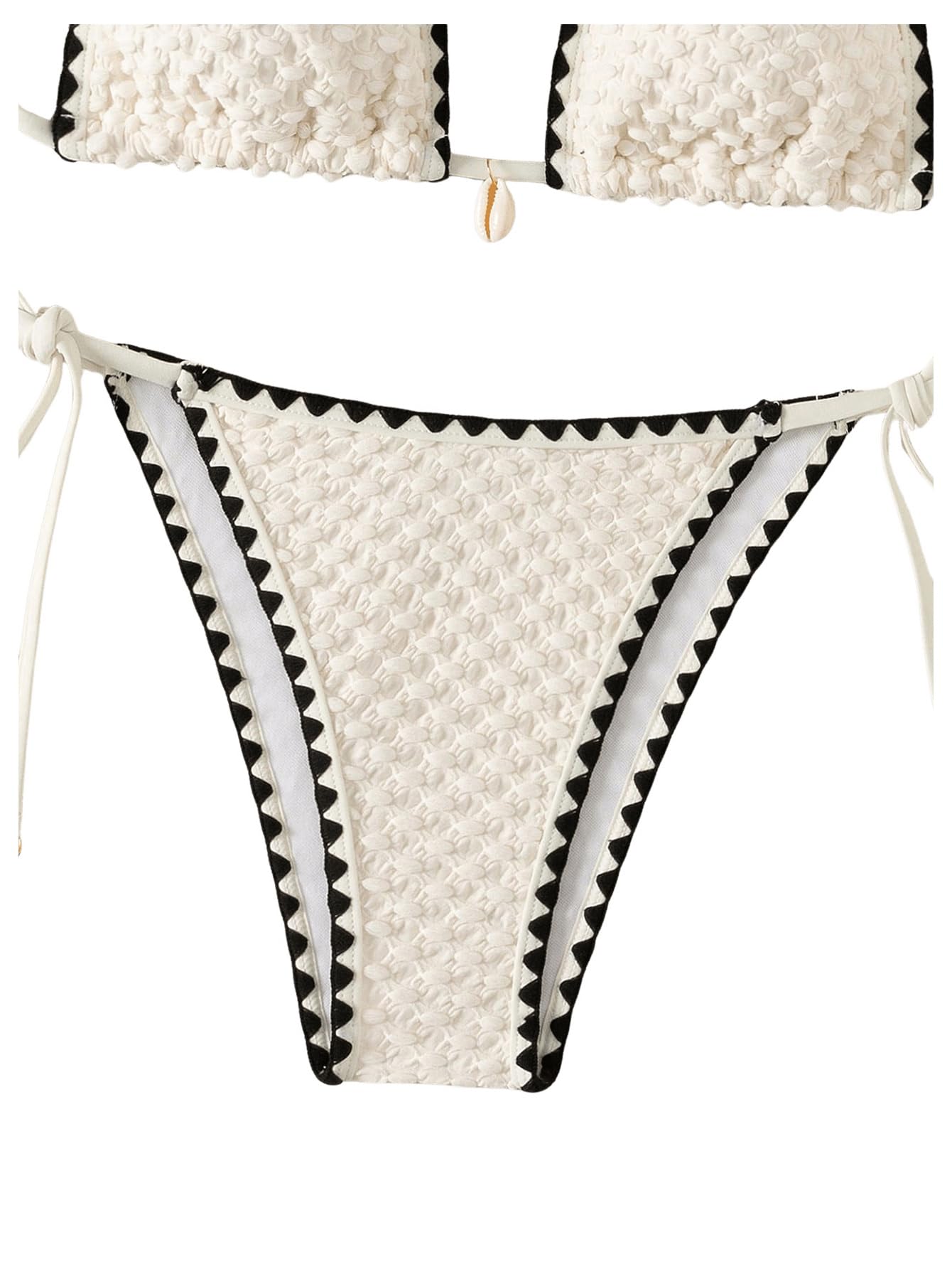 GORGLITTER Damen Neckholder Bikini Sets 2 Piece Swimsuits Triangel Bikinis | Bikini Damen Set, Neckholder Bikini, Farbblock Bademode, Triangel Bikinitop Und Tanga, Strand Outfits