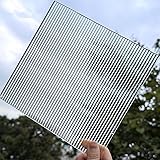 12'' Clear Acrylic Texture Background Sheet,2 PackTransparent Acrylic Stripe Panel for Photographer Props,Window Replacement, DIY/Jewel Display/Advertising/Decorate/Art Staffs (Thick Stripe)