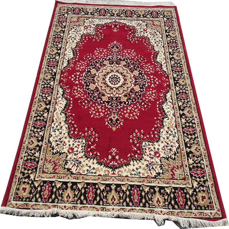 Image of Home Decore Acrylic Carpet for Your Living Room & Drawing Room Aywhere in Your Home (150x210 Red Colour)- 5x7 Feet