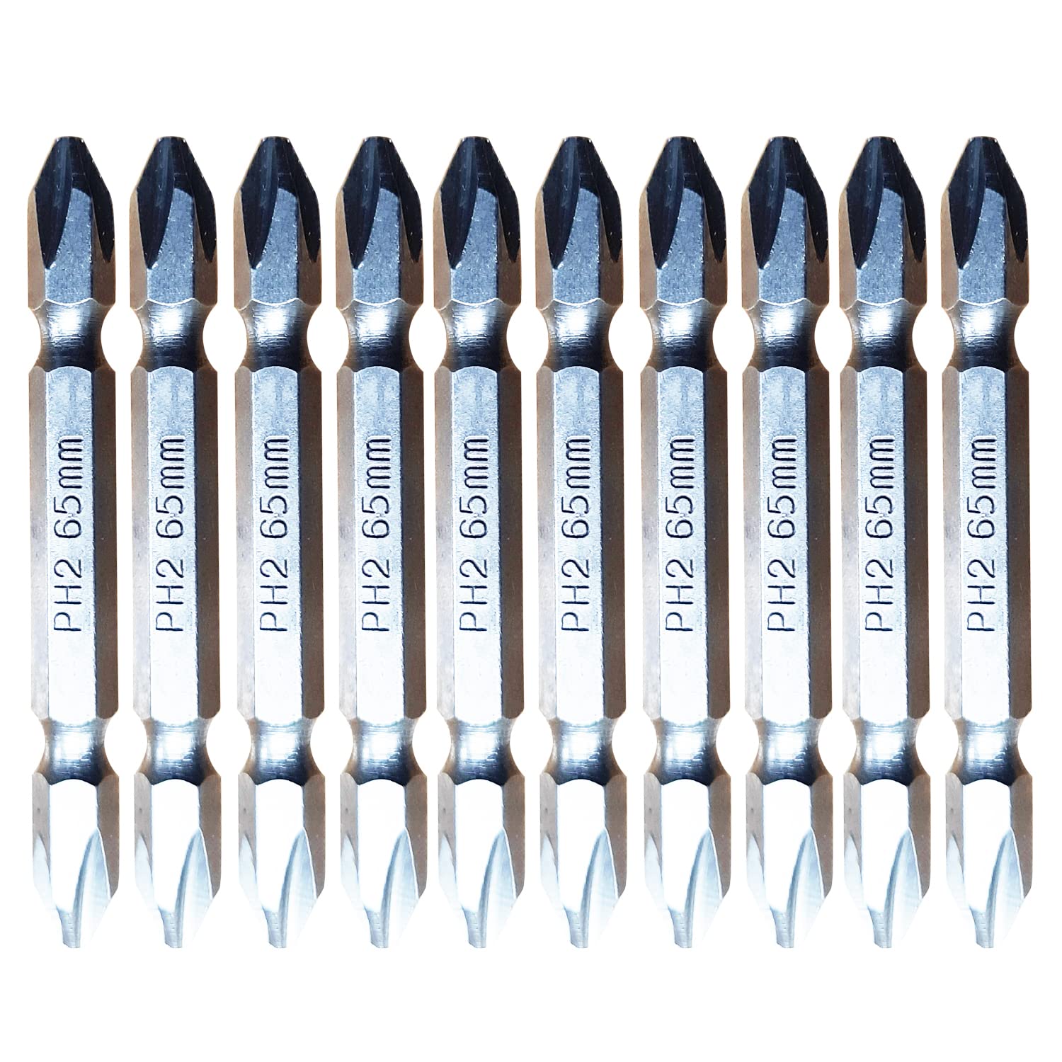 SCEPTRE Screwdriver Bit with Magnetic Holding Strength 65MM - 10 Pcs Doublesided Reduces Slips & Cam Out for Drill Rotary Hammer (Size PH2 X PH2 X 65 MM) (B09YV3RH19) Amazon Price History, Amazon Price Tracker