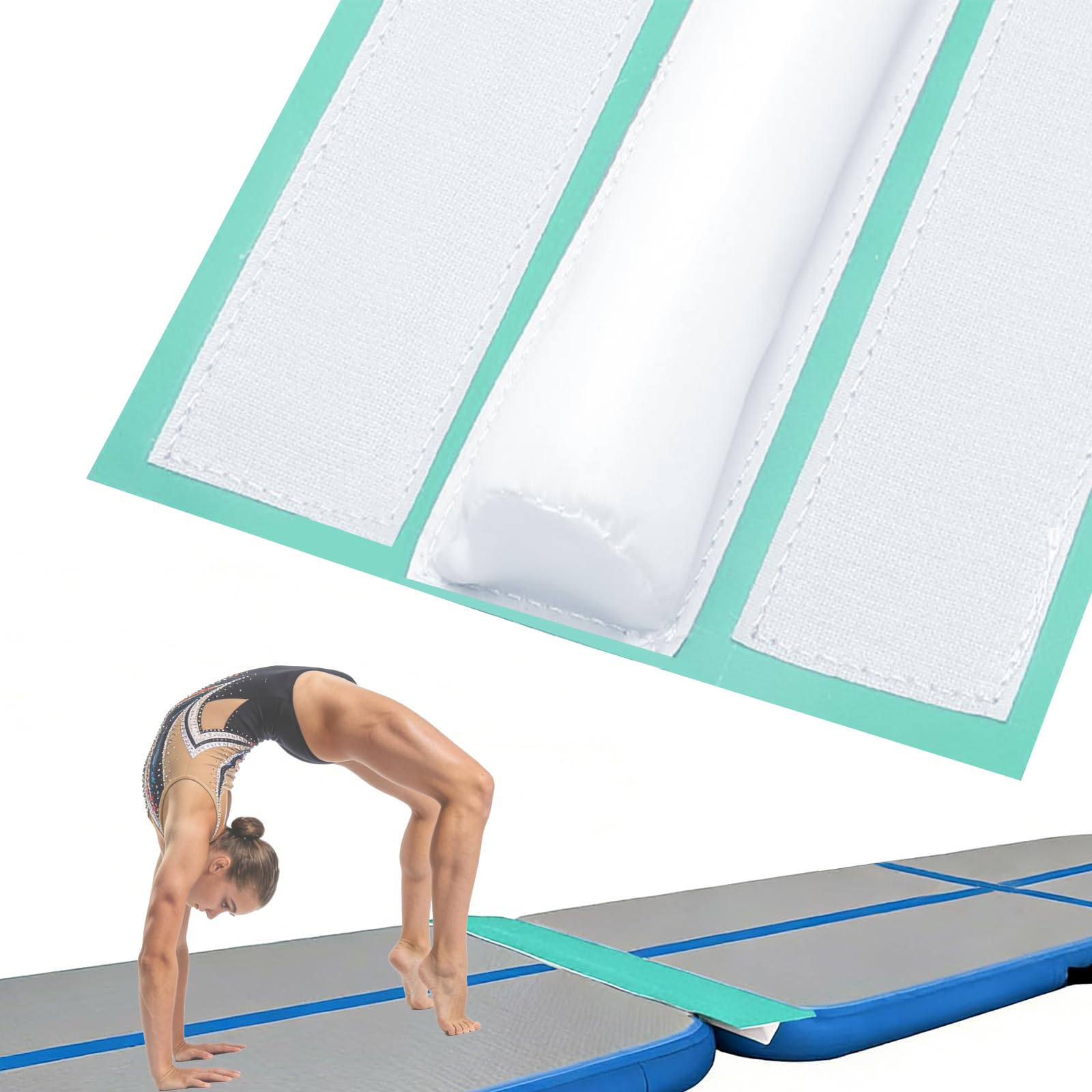 Nastro di collegamento Air Track, 1 m, per ginnastica, yoga, campeggio, tappetino da allenamento gonfiabile, colore verde