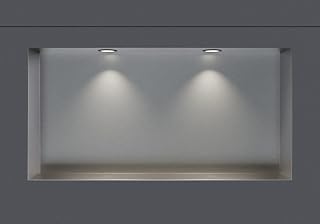 Bernstein® Wandnische aus Edelstahl NT306010X randlos mit LED-Beleuchtung– 30 x 60 x 10 cm – Duschablage für Bad-Utensilien - befliesbare Duschnische in Edelstahl gebürstet LED-Einbaurahmen in Chrom