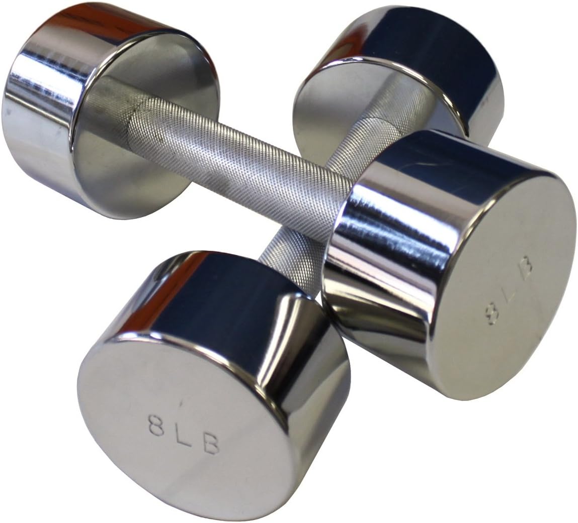 Ader Chrome Dumbbell, Sold as Pairs