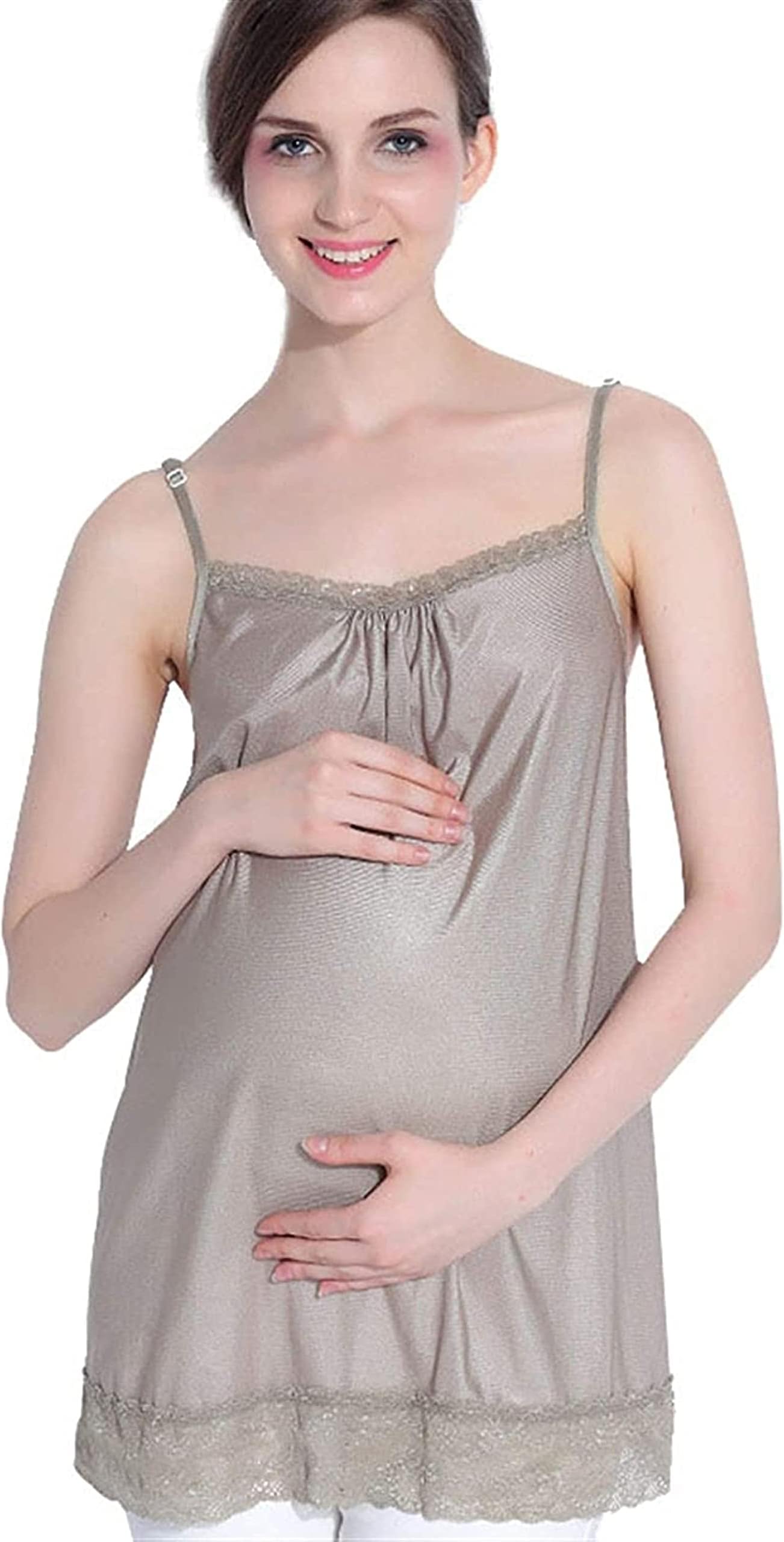 SJZLMB Anti-Radiation Maternity Dress, Anti Electromagnetic Radiation Vest Silver Fiber Radiation Pregnancy Clothes Strap Apron Computer Mobile Phone Radiation Protection Clothes