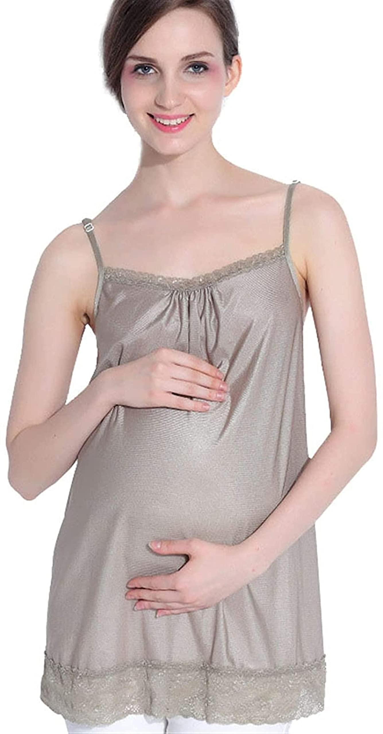 SJZLMB Anti-Radiation Maternity Dress, Anti Electromagnetic Radiation Vest Silver Fiber Radiation Pregnancy Clothes Strap Apron Computer Mobile Phone Radiation Protection Clothes