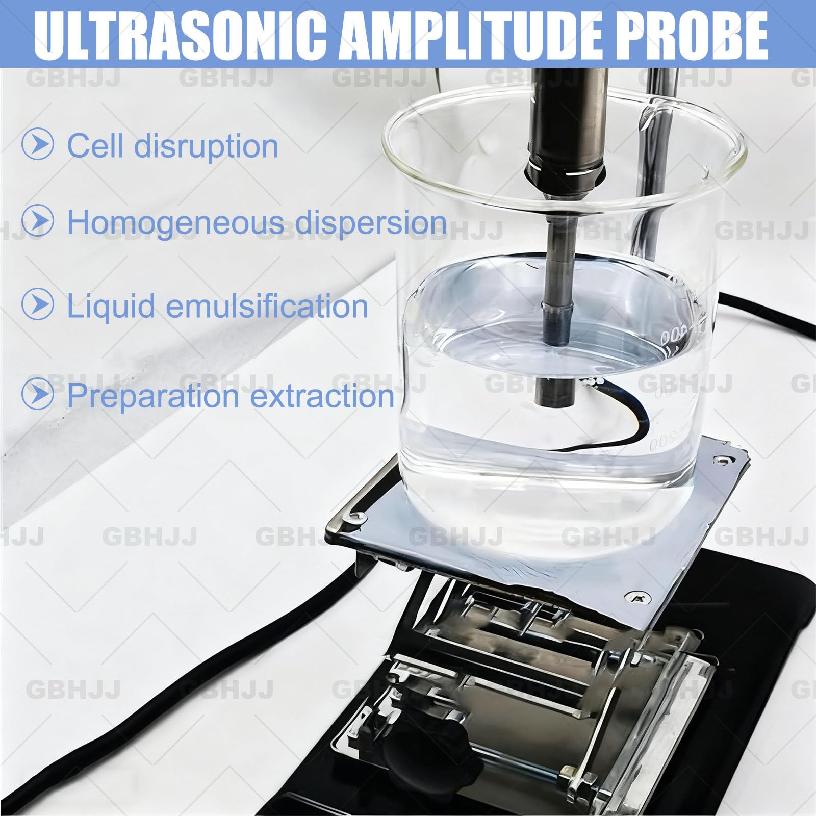 800 W Ultraschall-Prozessor,Zelldisruptor-Mischer,Ultraschall-Homogenisator, Ultraschallprozessor, Labor-Dispergier-Emulgator, Arbeitsfrequenz 20 kHz, Verarbeitbare KapazitäT <600 Ml 8mmprobe