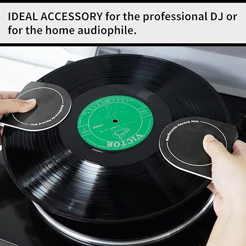 Miniatura 5 de Guante de discos de vinilo antiestático, protector y limpiador de discos de vinilo suave de microfibra suave, accesorios prácticos para tocadiscos