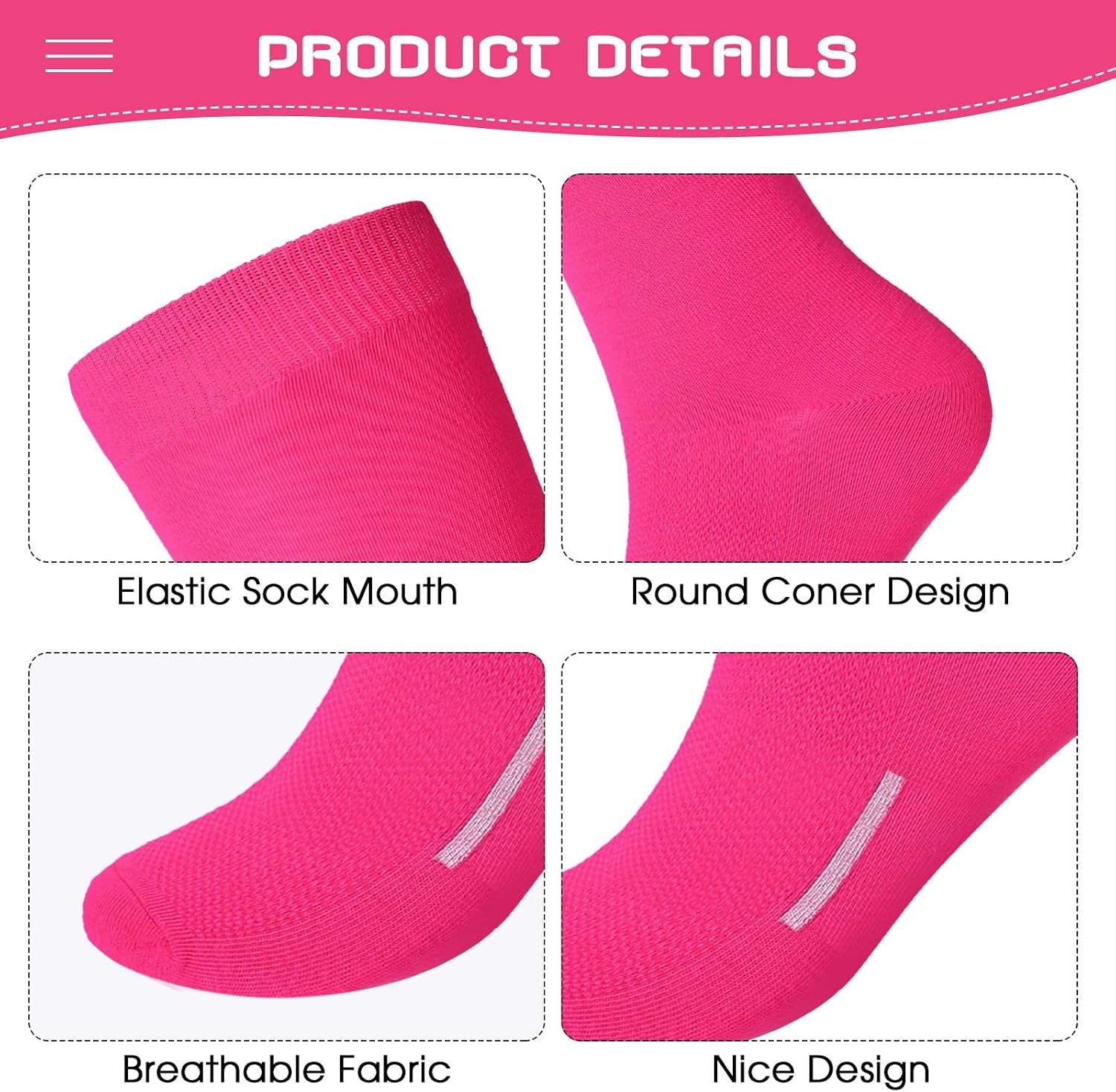 6 Pairs Baseball Football Socks Bulk