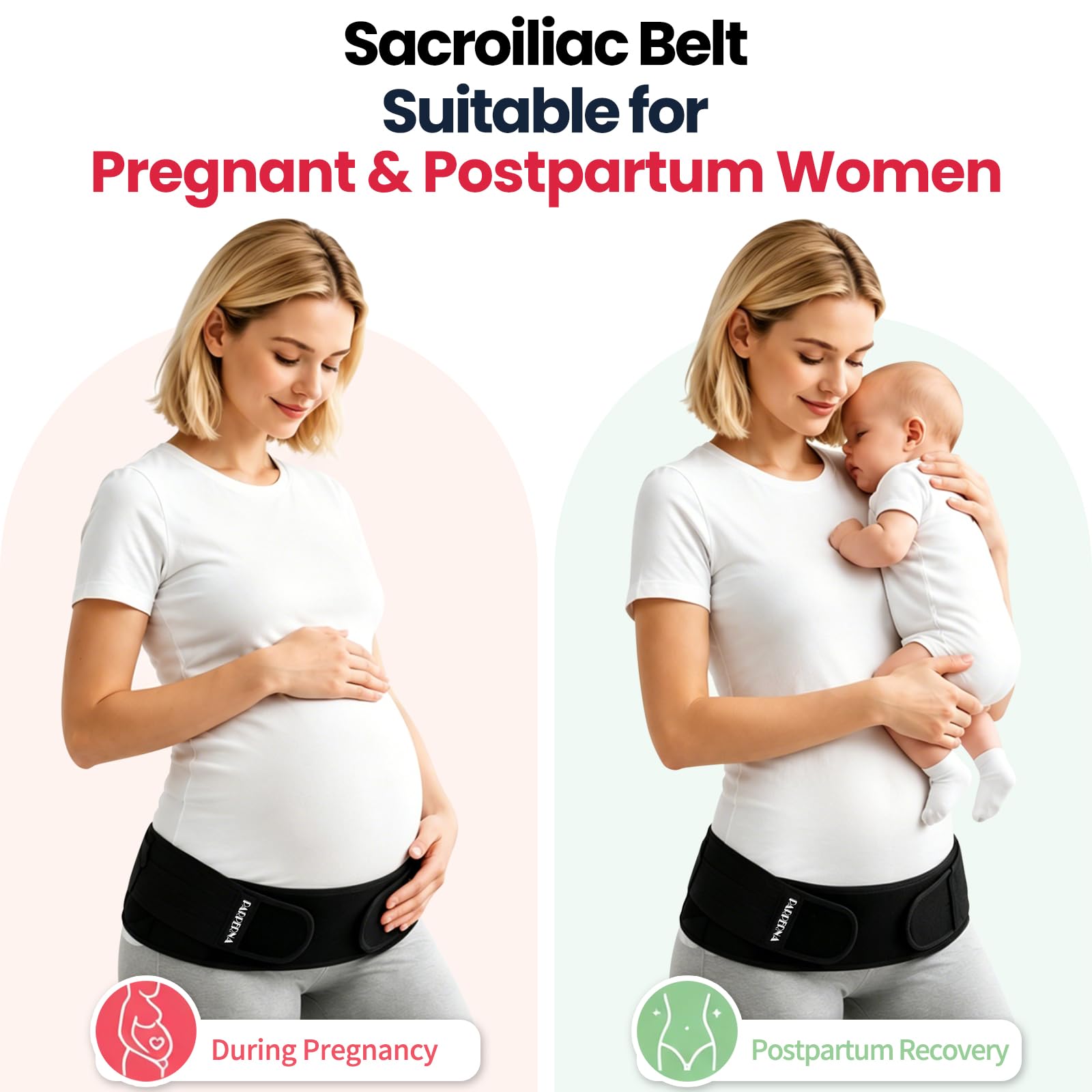 Sacroiliac SI Cinturón de cadera para mujeres y hombres SI, soporte de espalda baja, soporte de cadera para dolor de cadera, cinturón de apoyo pélvico, ajustable, ciática, pelvis lumbar, alivio del