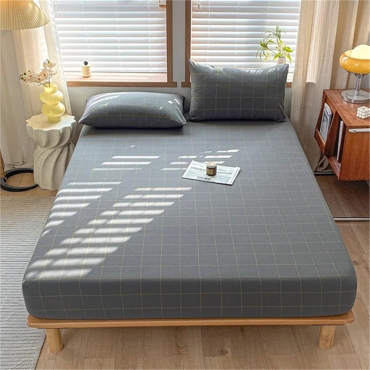 Mattress Protectors Pure Cotton Fitted Bed Sheet, All-Inclusive Mattress Protector Cover(Color 4,200X220Cm)