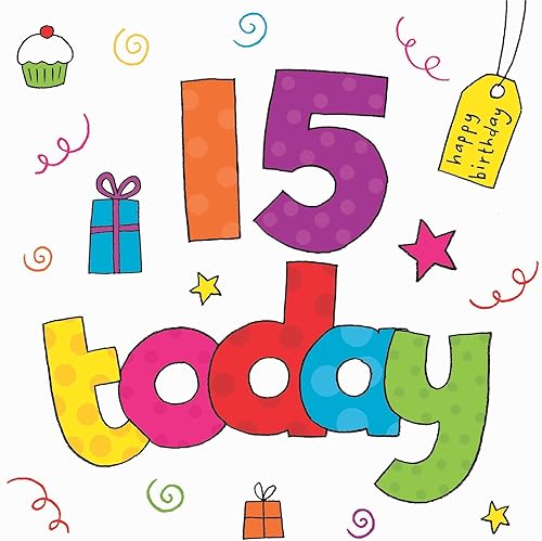 Miniatura 3 de Twizler Tarjeta de cumpleaños número 15 para niño o niña, tarjeta de cumpleaños de quince años, tarjeta de cumpleaños de quince para niña, tarjeta