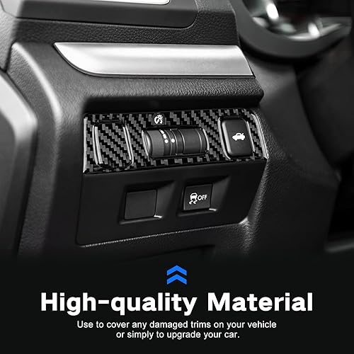 Miniatura 4 de AIRSPEED Adhesivo para botón de interruptor de faros delanteros Subaru WRX, cubierta de marco de botón de cajuela, cubierta interior del lado del