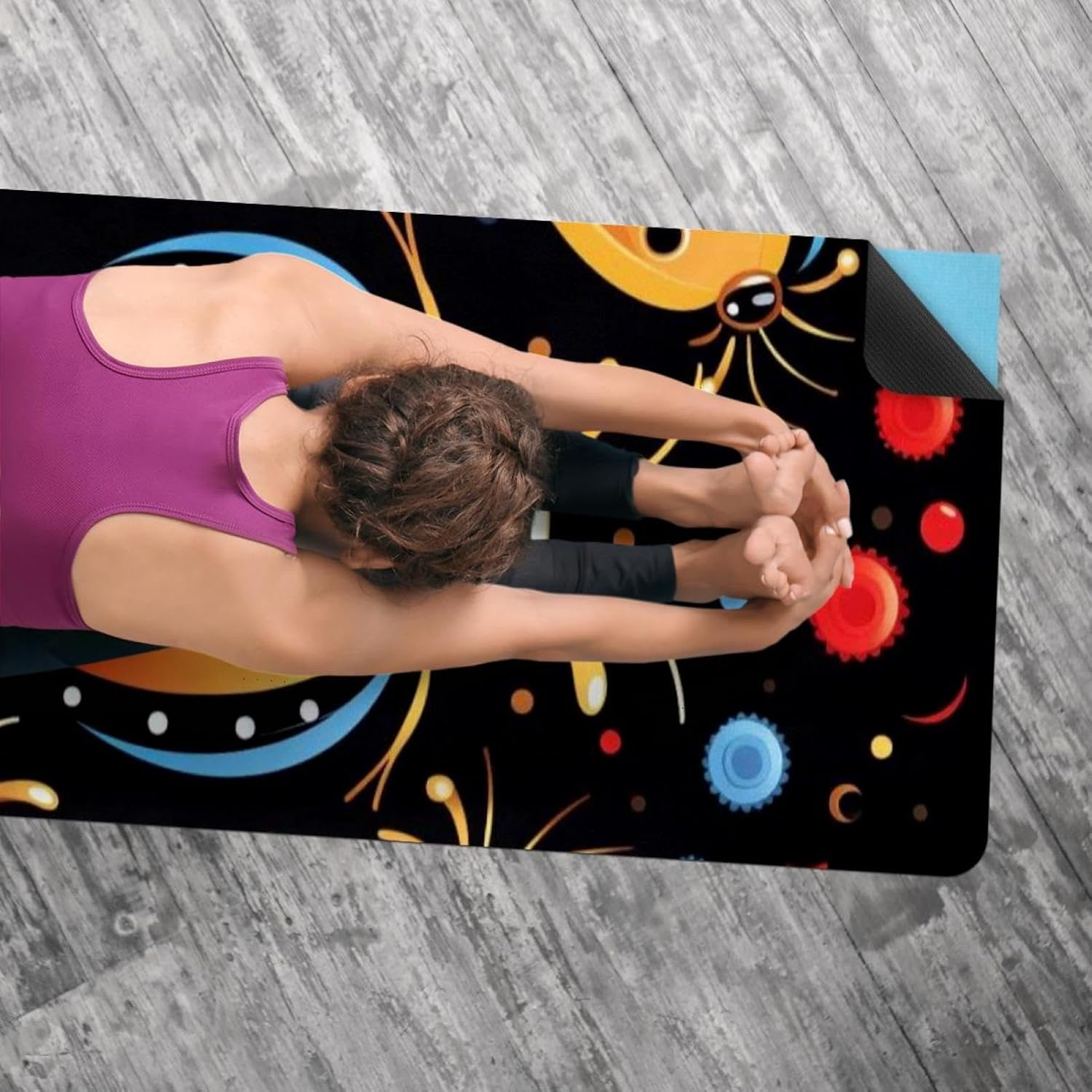 Yoga Towel, Ladybug Pattern Non Slip Sweat Absorbent Hot Yoga Mat Towel for Hot Yoga, Pilates and Fitness - 72.8" x 26.8"