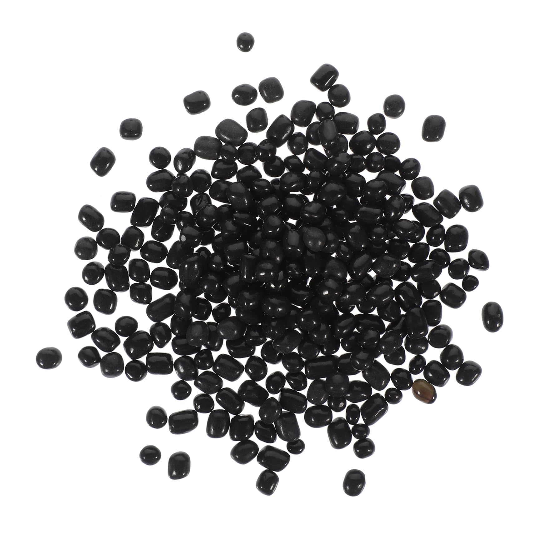 BELLIFFY 1 Pack Glass Sand Decoration Decorative Rocks for Vase Black Gravel for Fish Tank Aquarium Gravel Rocks for Fish Tank Fish Tank Rock Polished Rocks Pebbles for Plants Aquarium Rock