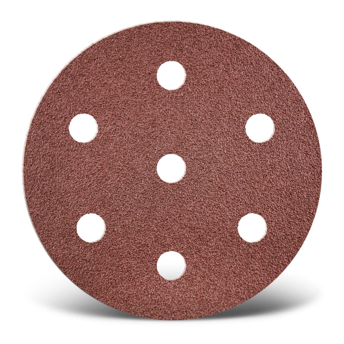 MENZER Red Dischi abrasivi 90 mm, 7 fori (50 Pz.) G80 | p. Levigatrici rotorbitali, Corindone normale, supporto a gancio e anello