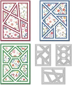 CHENJIN Flower Cutting Die Set - 9 Piece Carbon Steel Craft Dies For Card Making