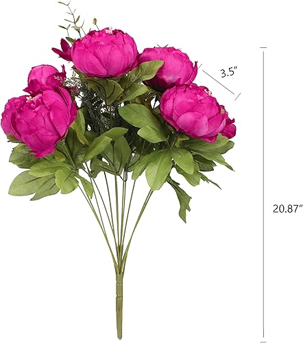Miniatura 2 de Flores artificiales de peonía Duovlo, flores de seda de imitación, para casamientos clásicos, decoración para el hogar, paquete de 1