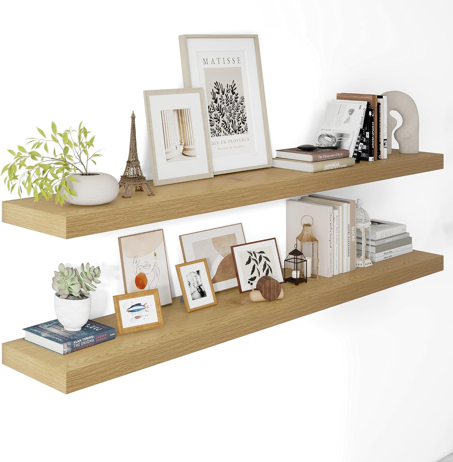 12 Inch Deep Floating Shelves 55 inch Long, 55 x 12 Wide Wall Shelves with Invisible Brackets, Heavy Duty Shelf for Bedroom Bathroom Living Room Kitchen Office Home Decor, Modern Shelf Set of 2, Oak 12 Inch Deep Floating Shelves 55 inch Long, 55 x 12 Wide Wall Shelves with Invisible Brackets, Heavy Duty Shelf for Bedroom Bathroom Living Room Kitchen Office Home Decor, Modern Shelf Set of 2, Oak