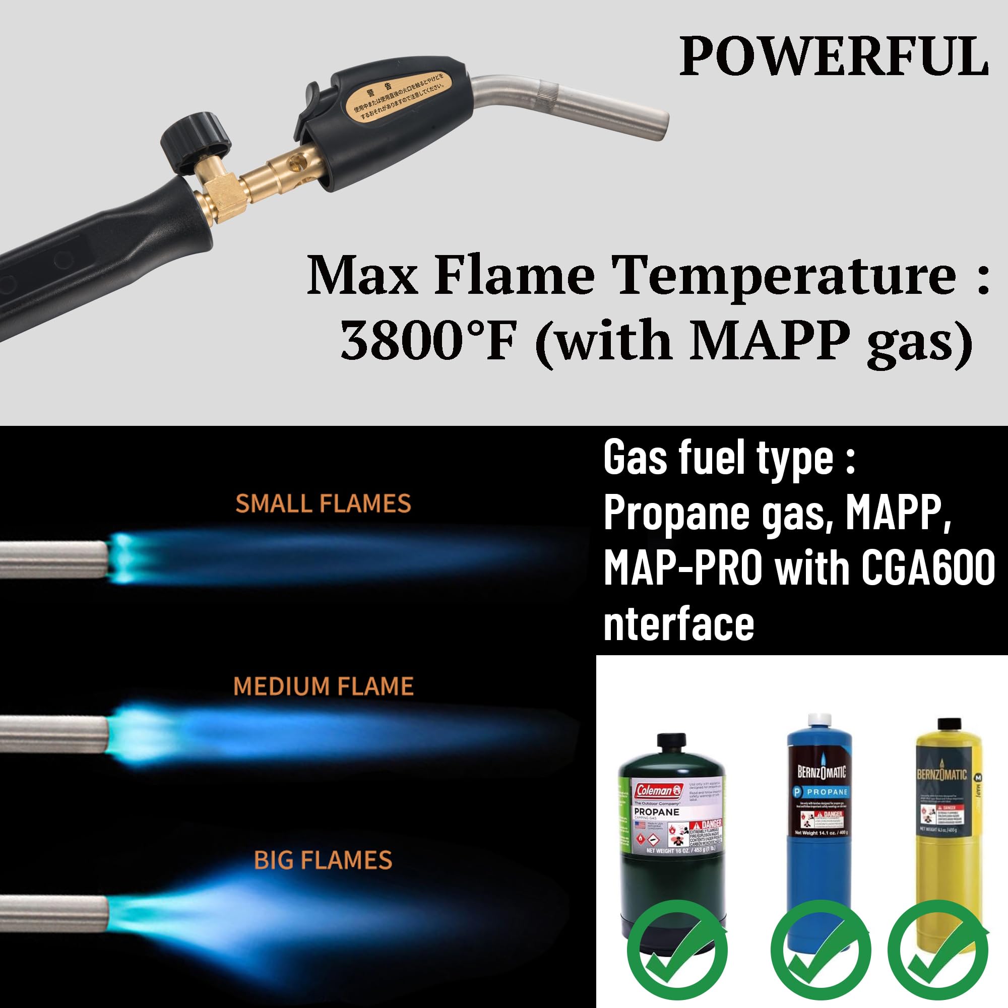CAMPINGMOON Flame regulowana latarka MT-5110