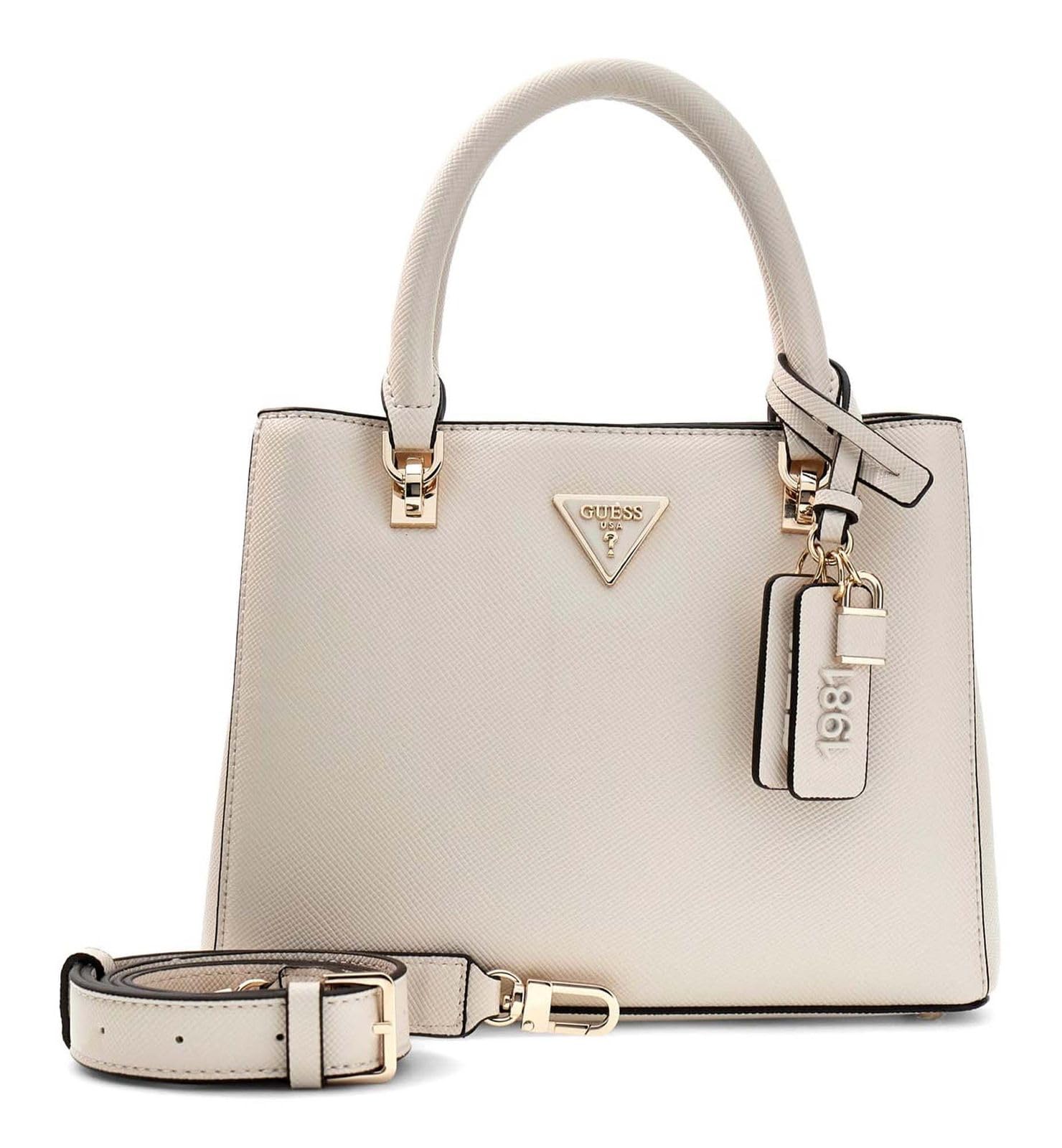 GUESS Sac à main Noelle II Multi Compartment Satchel Bone écru chic - 5