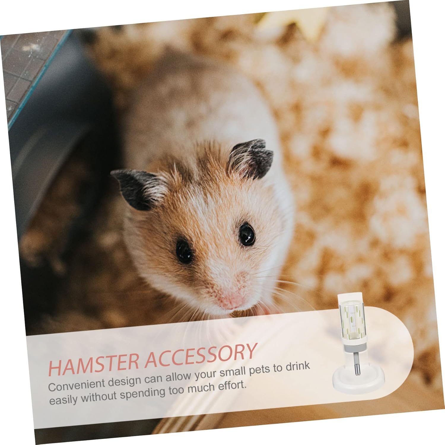 GANAZONO Adjustable Hamster Water Feeder Rack Leak-Proof PET Drinking Fountain Height Adjustable Water Bottle for Hamster and Small Animals for PET Cage Accessories