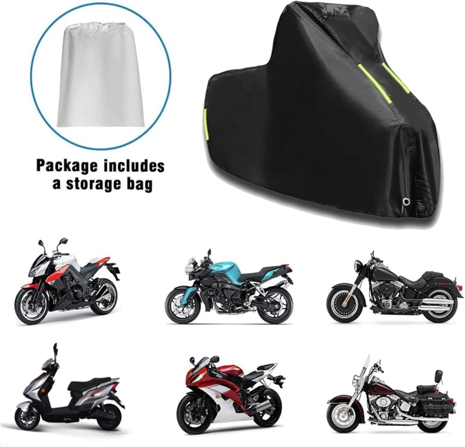 Motorbike Cover Outdoor for Ducati XDiavel S 2016-2024 |Motorcycle Garage Cover Waterproof Dustproof Moped Cover Rainproof Snowproof Motorcycle Shelter Protective with Reflective Strips(Red)