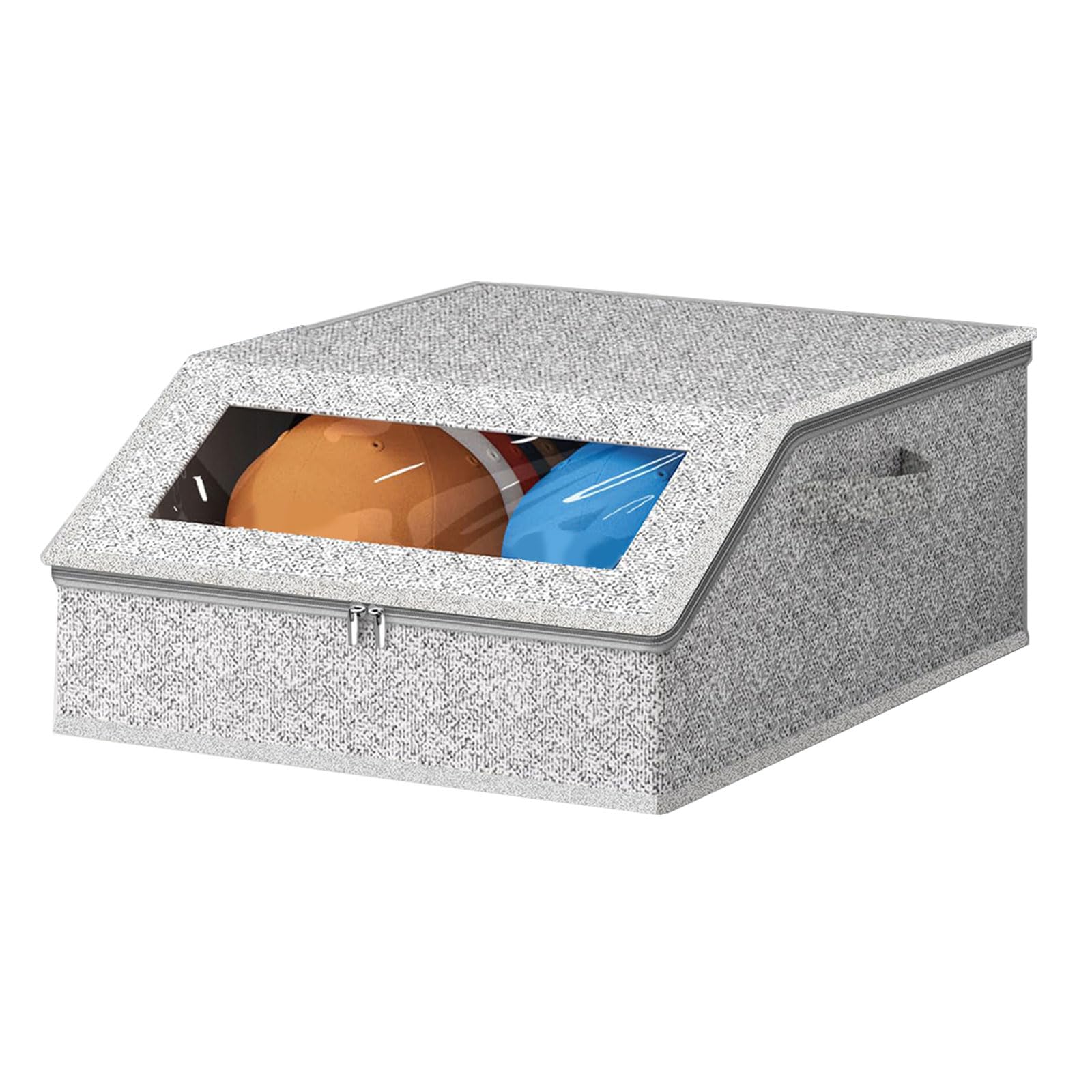 Xjdzineq Capacity Baseball Cap Storage Solution Holds 24 Hats Compact Stackable Design Featuring Clear View Window Clear Cap Planner