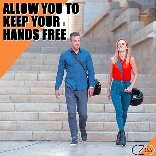 Miniatura 3 de EZ-GO - Correa para casco de motocicleta con hebilla de anillo DD, manos libres, accesorio de motocicleta. Alternativa ligera y cómoda a la bolsa
