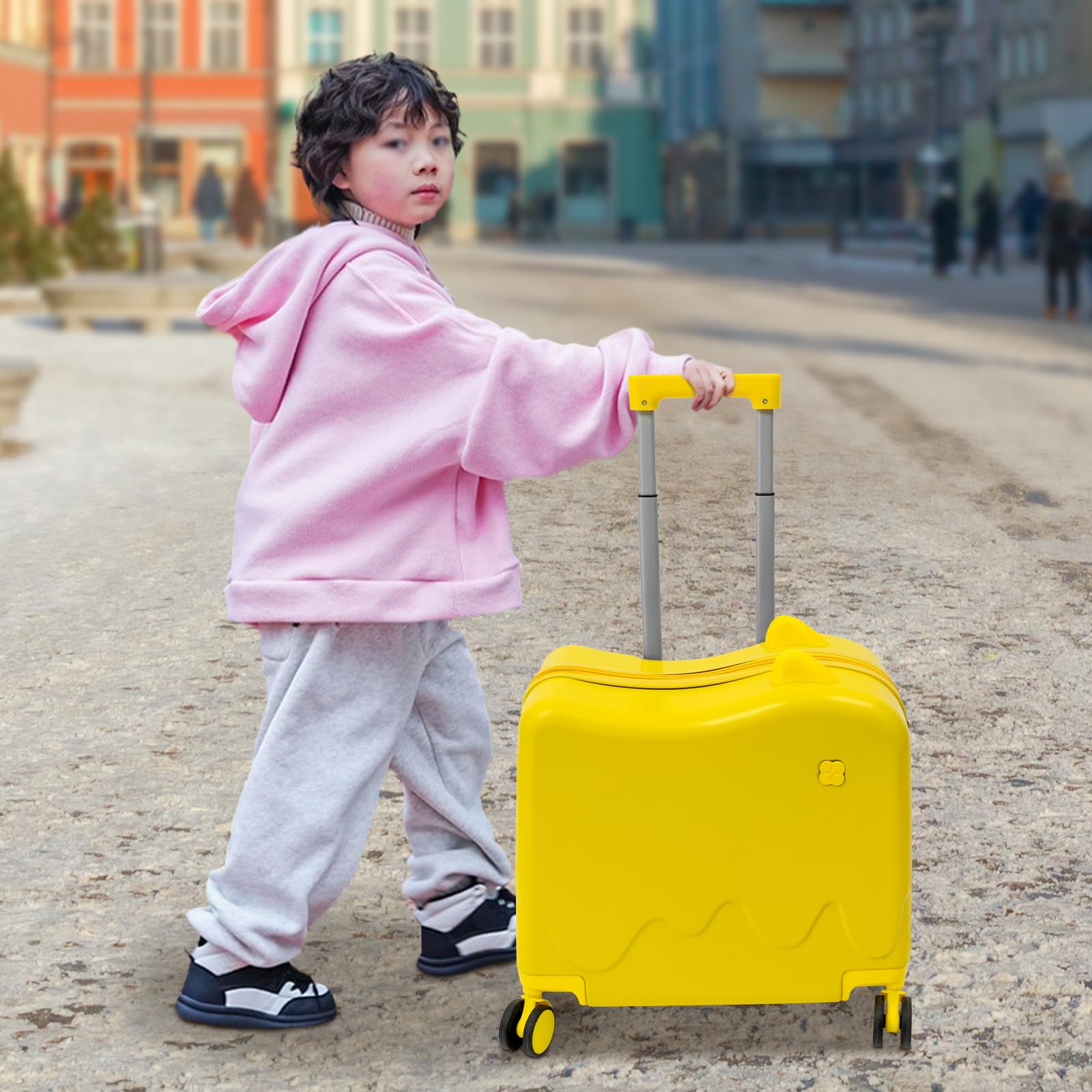Valigetta per bambino da seduto in alto, per bambino 3-6 anni, 37 l, giallo, Mittelgroß, moderno