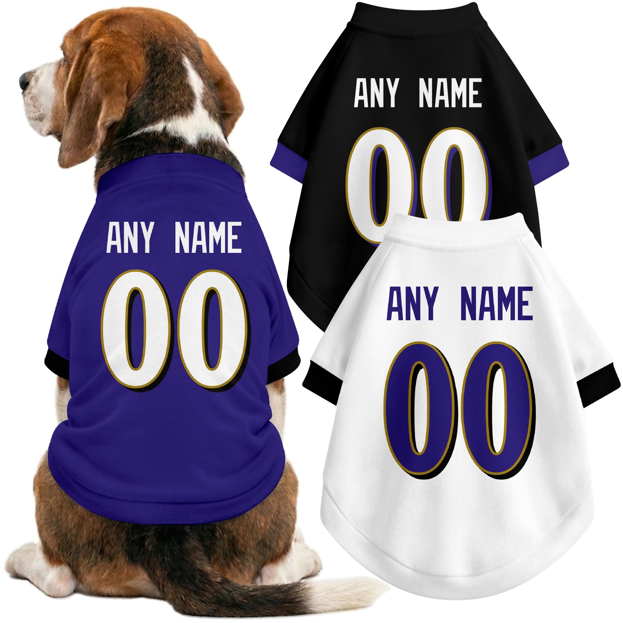 Baltimore Dog Clothes Custom Name Number T Shirt for Dog Gifts