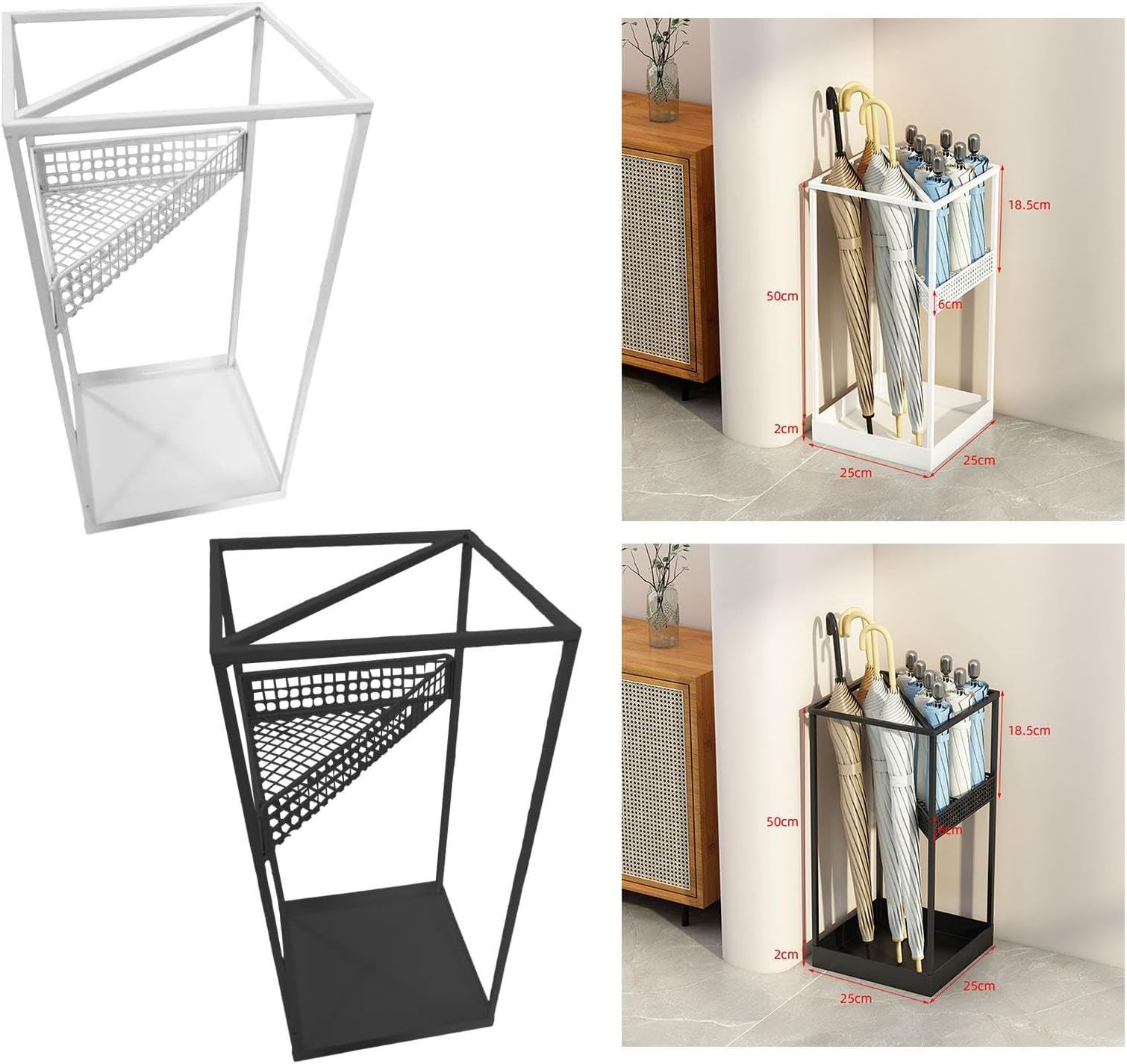Enakshi® Umbrella Stand Convenient Decor Storage Rack for Corridor Entryway Household White|Home & Garden