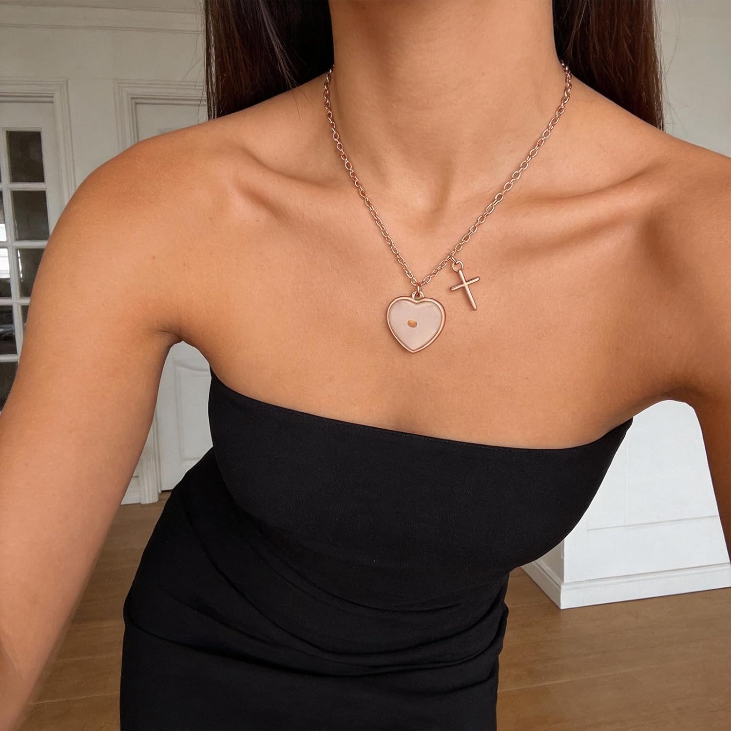 Mustard Seed Necklace for Women Dainty Chunky Gold Chain Charm Trendy Statement Necklace Faith Birthday Christmas Gifts Jewelry Gifts - Image 2