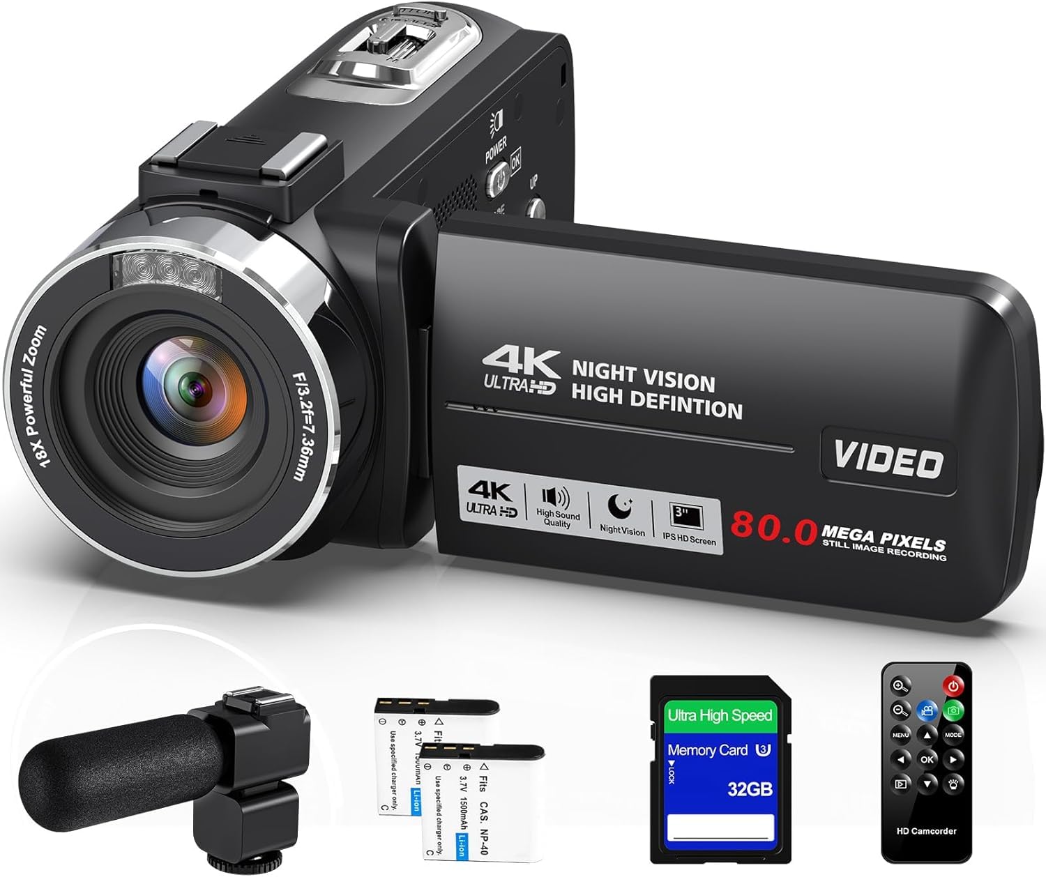 ★ 4K Ultra HDデジタルビデオカメラ ビデオ録画写真カムコーダー Amazon | 4K Ultra HDデジタルビデオカメラ、WIFI 3インチIPS