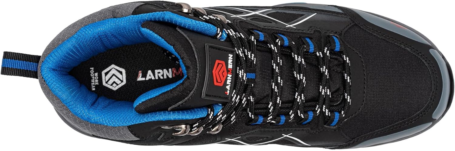 LARNMERN Steel Toe Work Boots Men,Non Slip Safety Shoes,Comfortable Industrial and Constructio Hiking Sneakers - Image 5