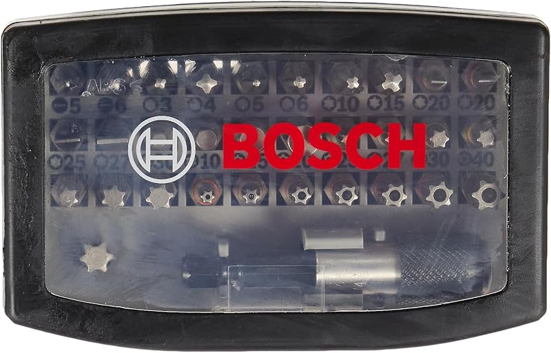 Bosch Professional 32-Piece Extra Hard Screwdriver Bit Sets (PH, PZ, T, TH, S, HEX-Bit, Accessories for Drills and Screwdrivers)