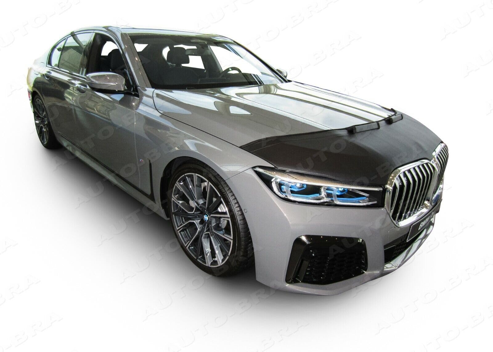 AB3-00476 Carbon Fiber Look Hood Bra Compatible with BMW 7 G11 Since 2015 Front End Nose Mask Bonnet Bra